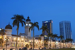 Kuala Lumpur Architecture Drucke: Sultan Abdul Samad Building and Dayabumi complex, Merdeka Square, Kuala Lumpur