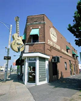 Drucke von Son-Studios in Memphis im Bundesstaat Tennessee der Vereinigten Staaten von Amerika Nordamerika Bilder Datiert 2008 Februar: Rundfunkstudio Sun