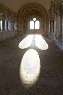 Hungarian Architecture Photos Drucke: Sunlight pouring through arched windows