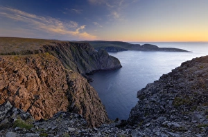 Mageroya Island Norway Drucke: Sunset over Nordkapp