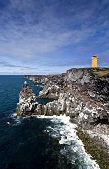Snaefellsnes Peninsula Scenic Views Drucke: Svortuloft Cliffs, Snaefellsnes Peninsula, West Iceland, Iceland, Polar Regions