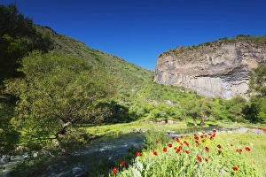 Central Asia Travel Destination Drucke: Symphony of Stones basalt columns, UNESCO World Heritage Site, Garni, Kotayk Province