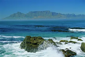 Kapstadt Drucke: Tafelberg von der Robbeninsel
