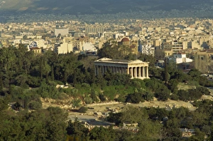 Ancient Agora Athens Drucke: Temple of Hephaistos and the Agora