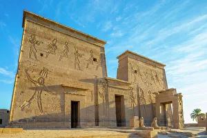 Der Tempel von Isis im philäische Tempelsystem der Welterbe-Liste der UNESCO auf dem Ägypischen Inseln Agilkia in Assuan (Ägypten), Nordafrika