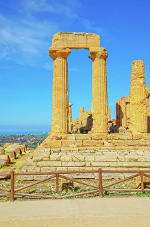 Sicily Italy Landmarks Drucke: Temple of Juno, Valley of Temples, Agrigento, UNESCO, Sicily, Italy