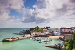 Hafen Tenby, Pembekshire (Pembek), West-Wales (Wales), Vereinigtes Königreich von Großbritannien und Nordirland; Europa