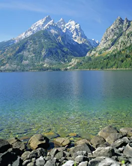 Drucke von Die Tetons und See Jenny im Grand-Teton-Nationalpark in Wyoming/USA Wyoming Drucke: Teton- und Jenneys See