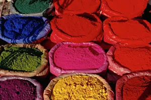 Drucke von Bekleidungsfärben aus Kathmandu in Nepal Asien Nepal Drucke: Weftige Farben