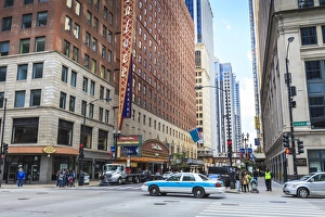 High Rise Buildings In USA Drucke: Theatre District, The Loop, Chicago, Illinois, United States of America, North America