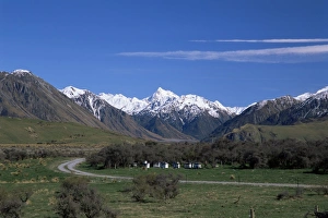 South Island Scenic View Drucke: Two Thumbs Range
