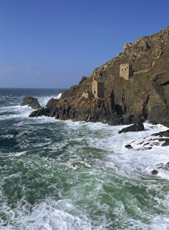 Felsen Drucke: Münzebergstätte von Tincannel in Botallack im Vereinigten Königreich Großbritannien