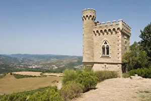 Turm von Rennes-le-Château in der Region Languedoc-Roussillon im Département Aude in Frankreich und Europa