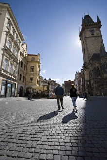 Old Town Prague Attractions Drucke: Town Hall Clock, Old Town Square, Old Town, Prague, Czech Republic, Europe