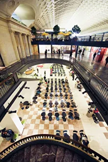 North America Railway Stations Drucke: Train station interior, Washington D. C. United States of America, North America