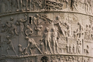 Rome Landmarks Europe Drucke: Detail of Trajans Column