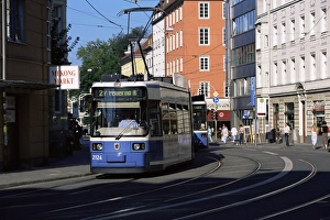 Bavaria Public Transport Drucke: Tram in the city centre