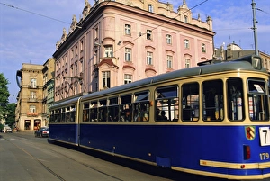 Polish Architecture Photography Drucke: Tram in the old town