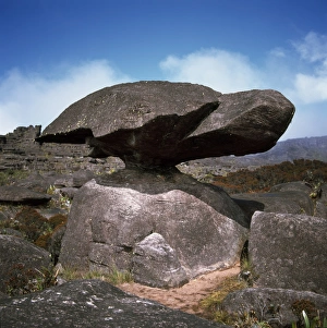 Blue Sky Mountain Views Drucke: Turtle Rock, Mount Roraima summit, Estado Bolivar, Venezuela, South America