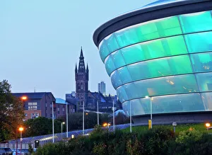 Glasgow Drucke: Anblick des Dünenwindes am Hydro in Glasgow (Schottland) im Vereinigten Königreich Europas