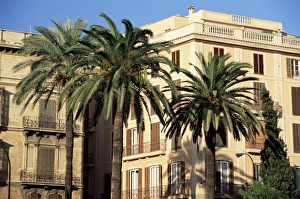 Colourful Mediterranean Scene Drucke: Typical buildings lining the Borne