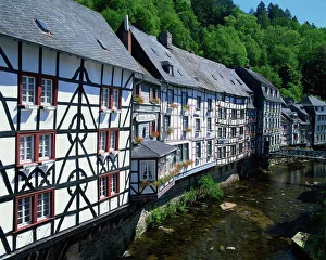Traditional German Building Design Drucke: Typical half-timbered buildings