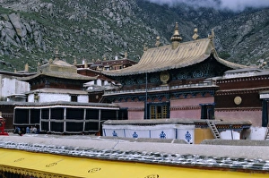 China Asia Travel Drucke: Upper halls at Drepung monastery, Lhasa, Tibet, China, Asia