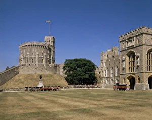 Berkshire England Landmarks Drucke: Upper Quadrangle, Windsor Castle, Berkshire, England, United Kingdom, Europe