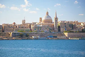 Drucke von Valletta in der Nähe von Malta im Mittelmeer gehört zu Europa Stil Drucke: Valletta ist die Hauptstadt von Malta im Mittelmeer und Europa