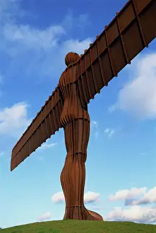 Hinterseite der Statue des Engels von Nordostengland in Newcastle über dem Tynedale