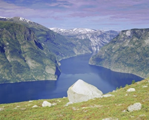 Scandinavian Countryside Drucke: View over Aurlandsfjord