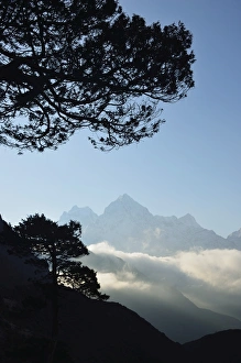 View of Chamunaparo Danda mountain range from Thame