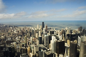 Chicago Cityscape Photography Drucke: View of Chicago from the Sears Tower Sky Deck