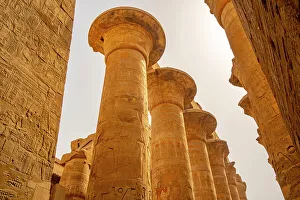Luxor Temple Columns Drucke: View of Columns, Great Hypostyle Hall
