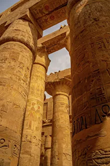 Luxor Egypt Tourism Drucke: View of Columns, Great Hypostyle Hall