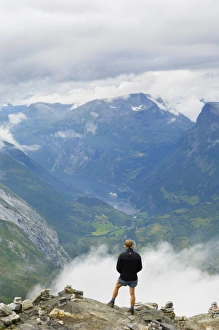 Norway Mountain View Drucke: View from Dalsnibba mountain viewpoint