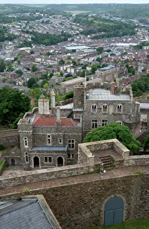 England Coastal Scenery Drucke: View from Dover Castle, Dover, Kent, England, United Kingdom, Europe