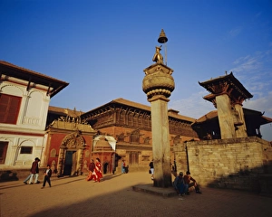 Kathmandu Valley Landmarks Drucke: View of Durbar Square