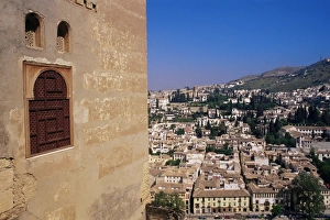 Colorful Mediterranean Landscape Drucke: View of Granada from the Alhambra