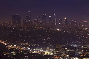 US West Coast Landscapes Drucke: View from Griffith Observatory to Downtown, Los Angeles, California