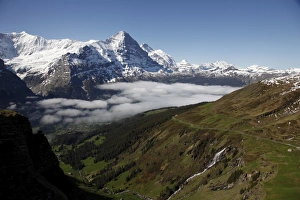 Eiger Mountain View Drucke: View from Grindelwald-First to Bernese Alps with Eiger, Bernese Oberland