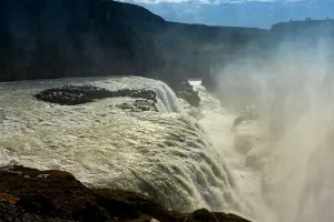 Gullfoss Waterfall Drucke: View of Gullfoss waterfall from above