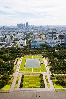 Indonesia Landscape Photography Drucke: View over Jakarta, Java, Indonesia, Southeast Asia, Asia