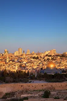 Drucke von Blick auf Jerusalem von dem Jerusalemer Berg,Jerusalem,Irael,Mittelmeer Israel Drucke: Blick auf Jerusalems von dem Ölberg in Jerusalem im israelischen Staat im Nahen Osten