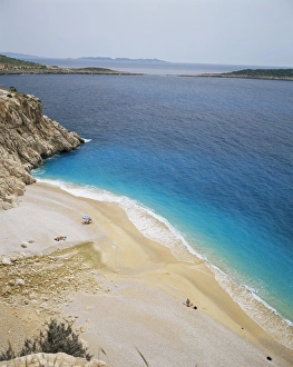 Colorful Coastal Scenery Drucke: View of Kalkan beach