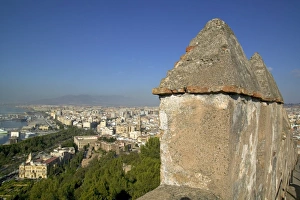 European Union Tourist Attraction Drucke: View of Malaga from Alcazaba