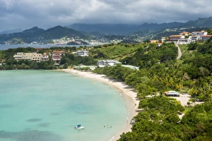 Windward Islands Travel Destination Drucke: View over Mourne Rouge beach, Grenada
