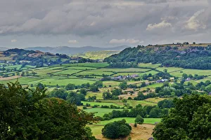 European Countryside Views Drucke: View to the North from triangulation point, Cartmel Fell, South Lakeland, Cumbria
