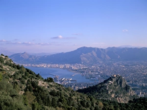 Drucke von Blick über Palermo Insel Sizilien Italien Mittelmeer Europa Palermo Drucke: Blick über Palermo