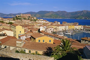 Italy Travel Guidebook Drucke: View over Portoferraio